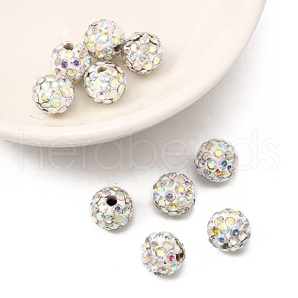 Pave Disco Ball Beads X-RB-A170-8mm-10-1