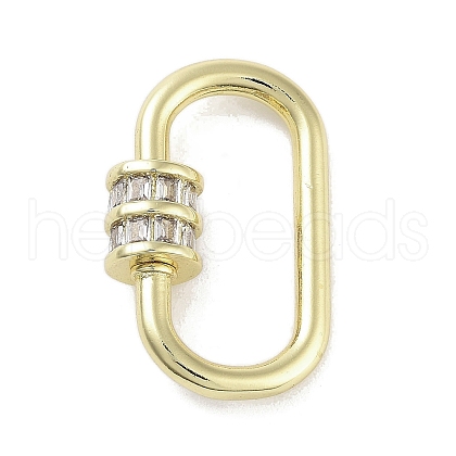 Brass Micro Pave Cubic Zirconia Keychain Rings KK-M293-50G-1
