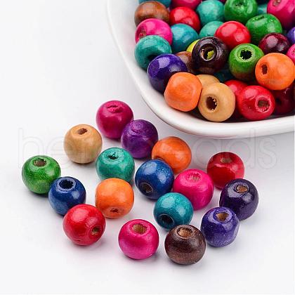 Round Natural Wood Beads X-W2BPN011-1