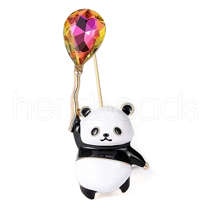 Panda Holding Balloon Enamel Pins PW-WG3538F-02-1