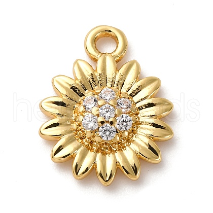 Brass Micro Pave Cubic Zirconia Pendants KK-I276-03G-01-1