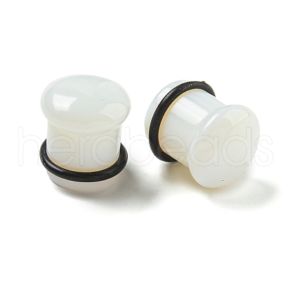 Synthetic Opalite Ear Gauges Flesh Tunnels Plugs EJEW-P293-03B-1