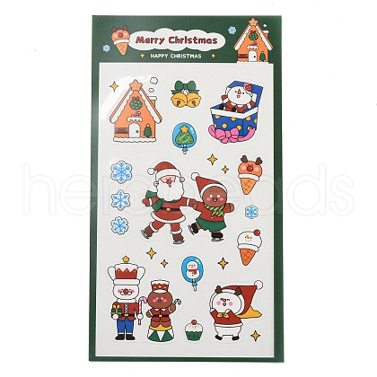 Christmas Theme PET Plastic Stickers AJEW-Q151-01C-1