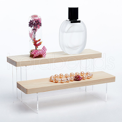 2-Tier Transparent Acrylic Model Toy Assembled Holder ODIS-WH0329-65B-1