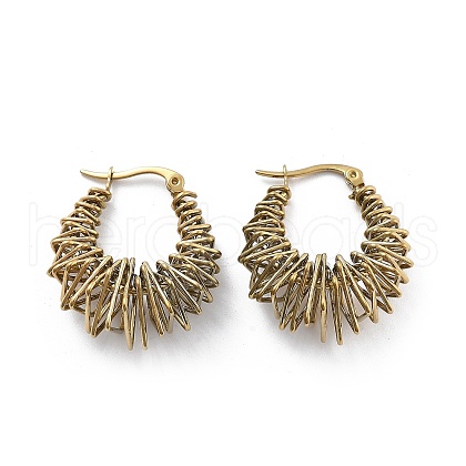 Stainless Steel European American Luxury Large Circle Hoop Earrings for Women VN4289-2-1