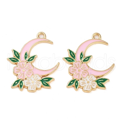 Rack Plating Alloy Enamel Pendants FIND-Q099-04C-01-1