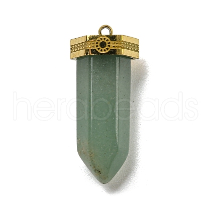 Natural Green Aventurine Pointed Pendants STAS-K273-03G-03-1