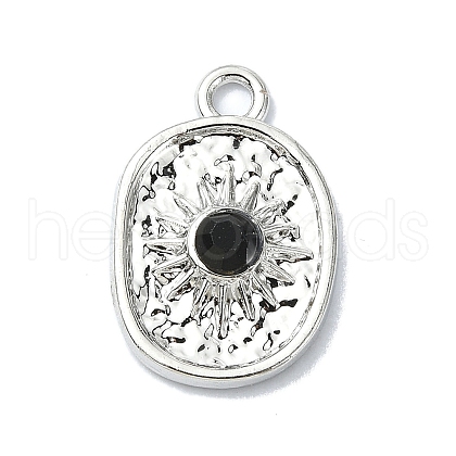 Alloy Black Rhinestone Pendants PALLOY-S188-09P-02-1