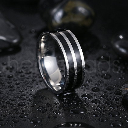 304 Stainless Steel Enamel Finger Rings for Men FS-WGADAB4-10-1
