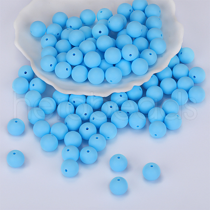Round Silicone Focal Beads SI-JX0046A-16-1