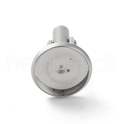 Non-Tarnish Flat Round 304 Stainless Steel Cuffinks STAS-K278-01P-1