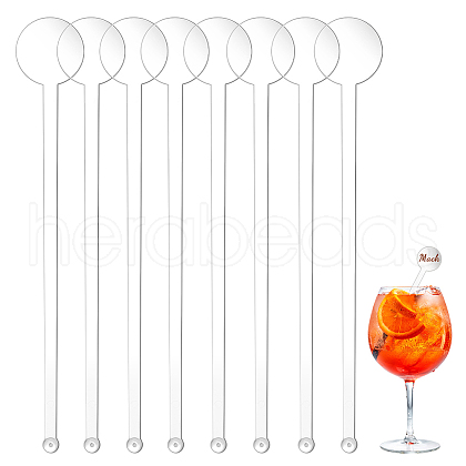 AHADERMAKER 100Pcs Plastic Drink Stirring Rod AJEW-GA0006-63-1