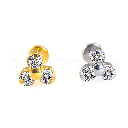 316L Surgical Stainless Steel & G23 Titanium Crystal Rhinestone Labrets for Women Men WG3A239-70-1