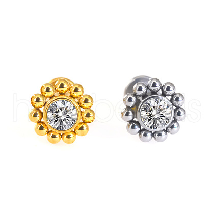316L Surgical Stainless Steel & G23 Titanium Crystal Rhinestone Labrets for Women Men WG3A239-18-1