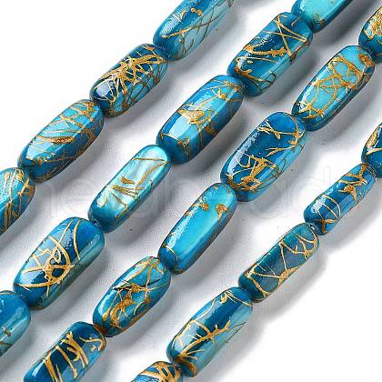 Natural Freshwater Shell Dyed Beads Strands SHEL-D082-18C-1