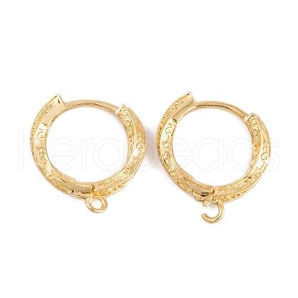 Rack Plating Brass Hoop Earring Findings KK-S374-03G-1
