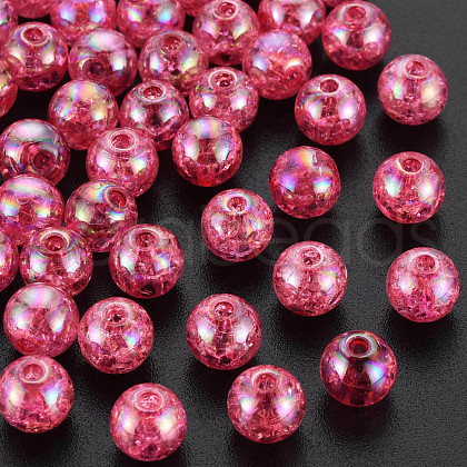 Transparent Crackle Acrylic Beads MACR-S373-66-L02-1