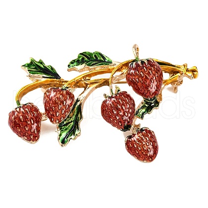KC Gold Plated Alloy Fruit Brooches X-JEWB-L017-02KCG-03-1