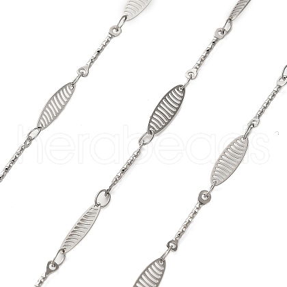 304 Stainless Steel Oval & Bar Link Chains CHS-A016-56P-A-1