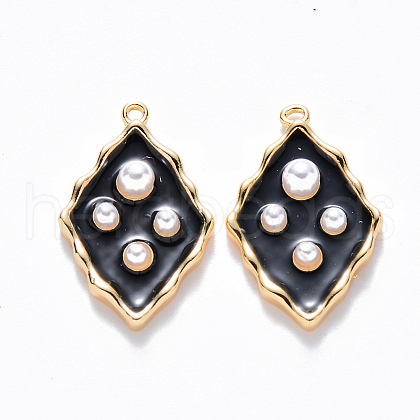 Brass Enamel Pendants KK-T049-055G-03-NF-1