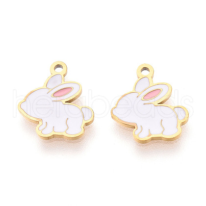 304 Stainless Steel Enamel Charms STAS-T065-63G-01-1