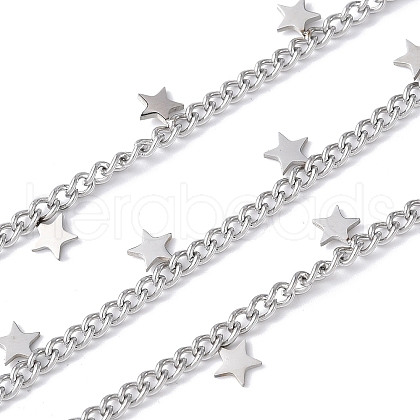 304 Stainless Steel Curb Chains CHS-G041-02P-01-1