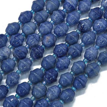 Natural Blue Aventurine Beads Strands G-K389-D12-01-1