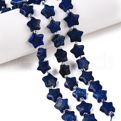 Dyed Natural Lapis Lazuli Dyed Beads Strands G-T138-190-1