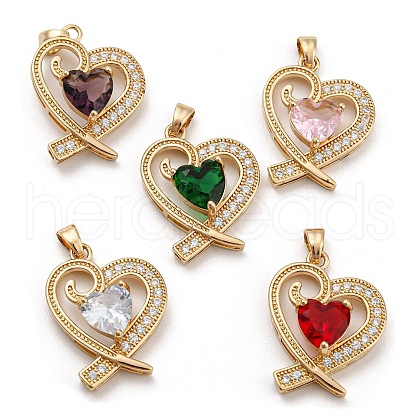 Brass Rhinestone Pendants FIND-C039-05-1