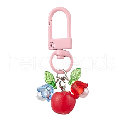 Fruit Resin & Acrylic Pendant Decorations HJEW-JM02987-01-1
