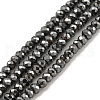 Electroplated Synthetic Non-Magnetic Hematite Beads Strands G-C136-K01-03-1