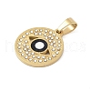 Ion Plating(IP) 304 Stainless Steel Enamel Rhinestone Pendants STAS-Q325-03C-G-2