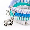 4Pcs 4 Styles Polymer Clay Heishi Beads Stretch Bracelets Sets BJEW-JB05903-4