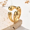 304 Stainless Steel Teardrop Cuff Rings RJEW-Q012-04G-1