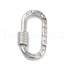 Brass Micro Pave Clear Cubic Zirconia Keychain Rings KK-M293-49P-1