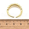 Brass Micro Pave Clear Cubic Zirconia Cuff Rings for Women RJEW-H247-23G-5