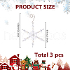 Christmas Snowflake Glass Pendant Decoration HJEW-GO00060-2