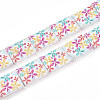 Printed Glass Beads GLAA-N008-01E-1