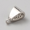 Brass Micro Pave Cubic Zirconia Tube Bails PHAR-WH0148-148P-2