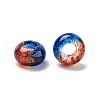 Two Tone Transparent Crackle Acrylic European Beads TACR-P009-B01-10-2