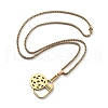 201 Stainless Steel Pickleball Paddle Pendant Box Chain Necklaces for Women Men NJEW-H050-01B-G-4