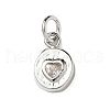 Brass Micro Pave Cubic Zirconia Charms KK-I276-58P-1
