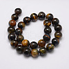Natural Yellow Blue Tiger Eye Bead Strands X-G-P230-07-6mm-2
