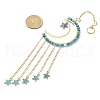 Natural Apatite & Brass Moon Pendant Decorations HJEW-JM01198-02-2