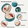Portable Travel Round Velvet Jewelry Set Storage Zipper Boxes CON-TAC0001-11A-5