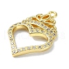 Rack Plating Real 18K Gold Plated Brass Micro Pave Cubic Zirconia KK-B084-19G-01-2