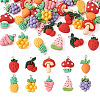 Biyun 40Pcs 10 Styles Opaque Resin Pendants RESI-BY0001-05-3