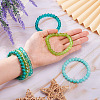 6Pcs 6 Styles 8mm Glass Round Beaded Stretch Bracelet Sets BJEW-TAC0025-16