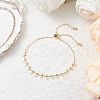 Handmade Brass Curb Chains & Cable Chains Slider Bracelets BJEW-JB11812-02-1