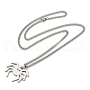 201 Stainless Steel Pendant Necklaces for Man NJEW-Q336-02I-P-5